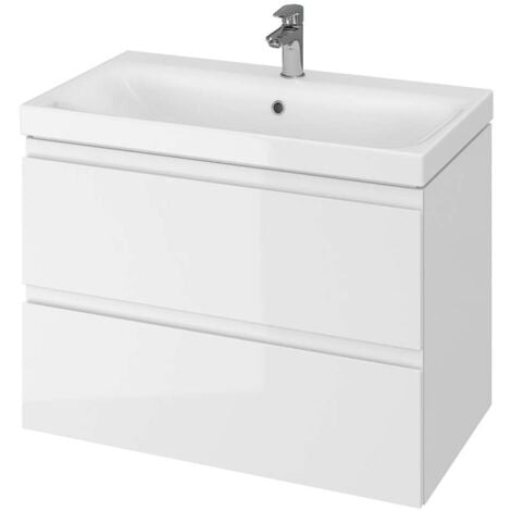 Cersanit Moduo - Waschtisch mit Unterschrank, 57x80x45 cm, 2 Schubladen, weiß S801-221-DSM
