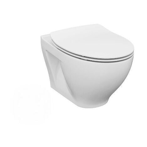 Cersanit WC suspendu sans bride + abattant frein de chute déclipsable (Dormorimless)