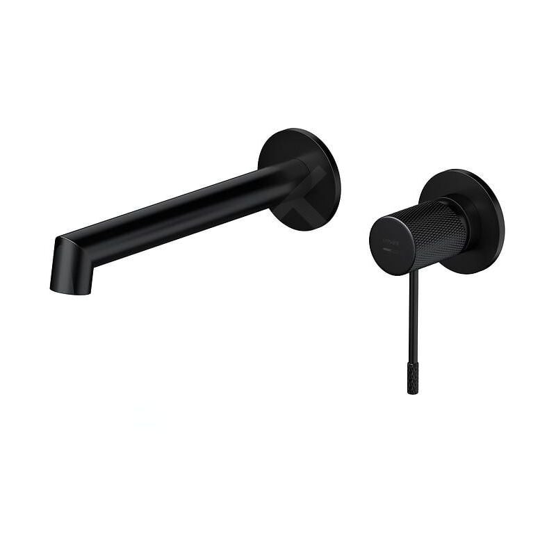 Zen - Mitigeur de lavabo mural, 2 trous, avec corps encastré, noir S951-597 - Cersanit