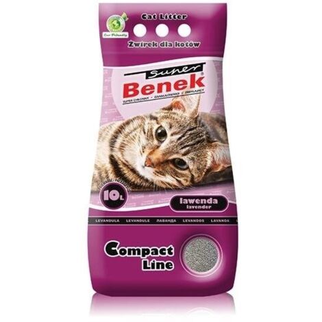 Certech Super Benek Compact Lavande - Litière agglomérante pour chat 10 l