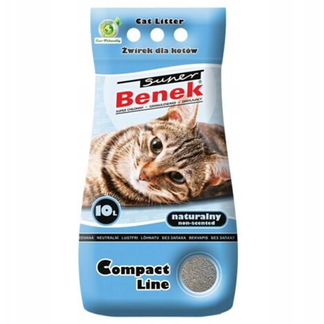 Certech Super Benek Compact Natural - Litière agglomérante pour chat 10 l