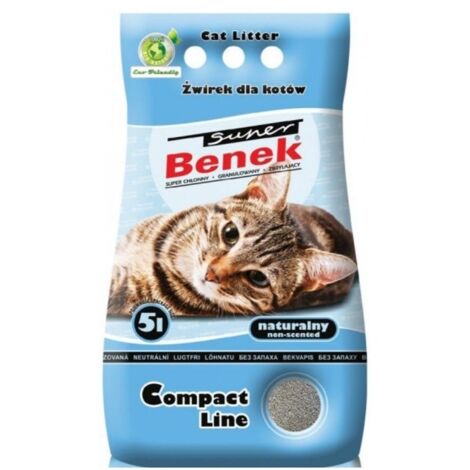 Certech Super Benek Compact Natural - Litière agglomérante pour chat 5 l