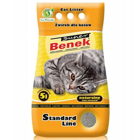 Certech Super Benek Standard Natural - Litière agglomérante pour chat 5 l