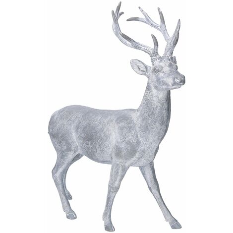 Cervo in Resina grigio cm 30x12xh39