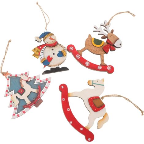 ces D corations de No l Bois Suspendre Pendentifs Artisanaux