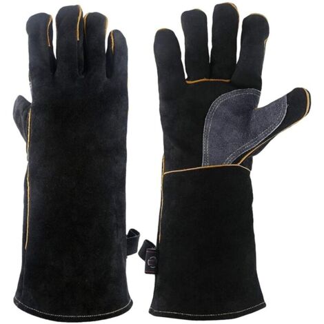 Ces gants de travail résistants à l'abrasion conviennent aux opérations de soudure, de manipulation de flammes nues, de travail du bois de chauffage, de cheminée, de poêle, de four et de barbecue.