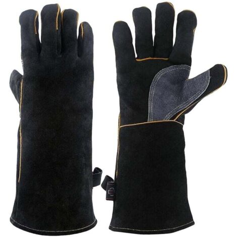 Ces gants de travail résistants à l'abrasion conviennent aux opérations de soudure, de manipulation de flammes nues, de travail du bois de chauffage, de cheminée, de poêle, de four et de barbecue.