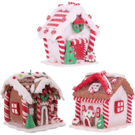 ces Lot de Maisons Pain pice D corations de No l P te Polym