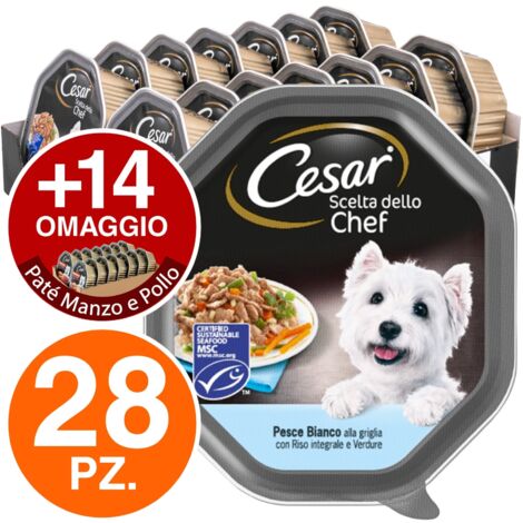 Cesar Cane Scelta dello Chef 150gr Pesce Bianco Verdure e Riso integrale