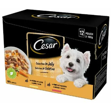 CESAR - Delizie Del Giorno Selezione In Salsa Cibo Umido Per Cane 13 Bustine  Da 100 G