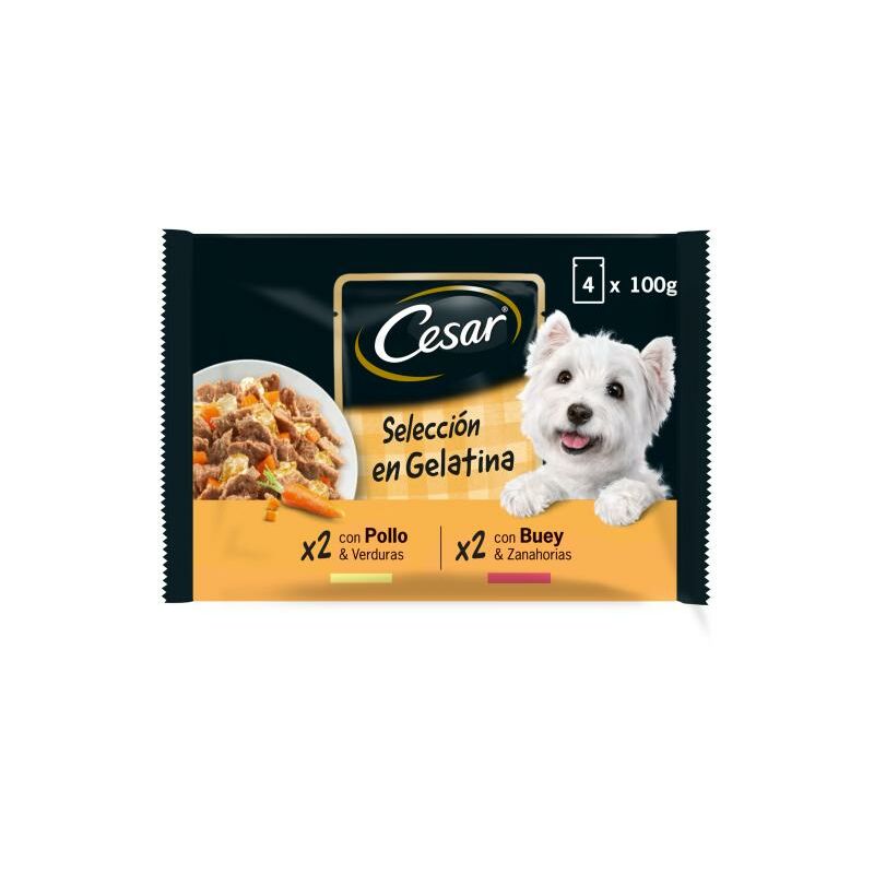 

Multipack Pouch Seleción En Gelatina 4*100Gr - Cesar
