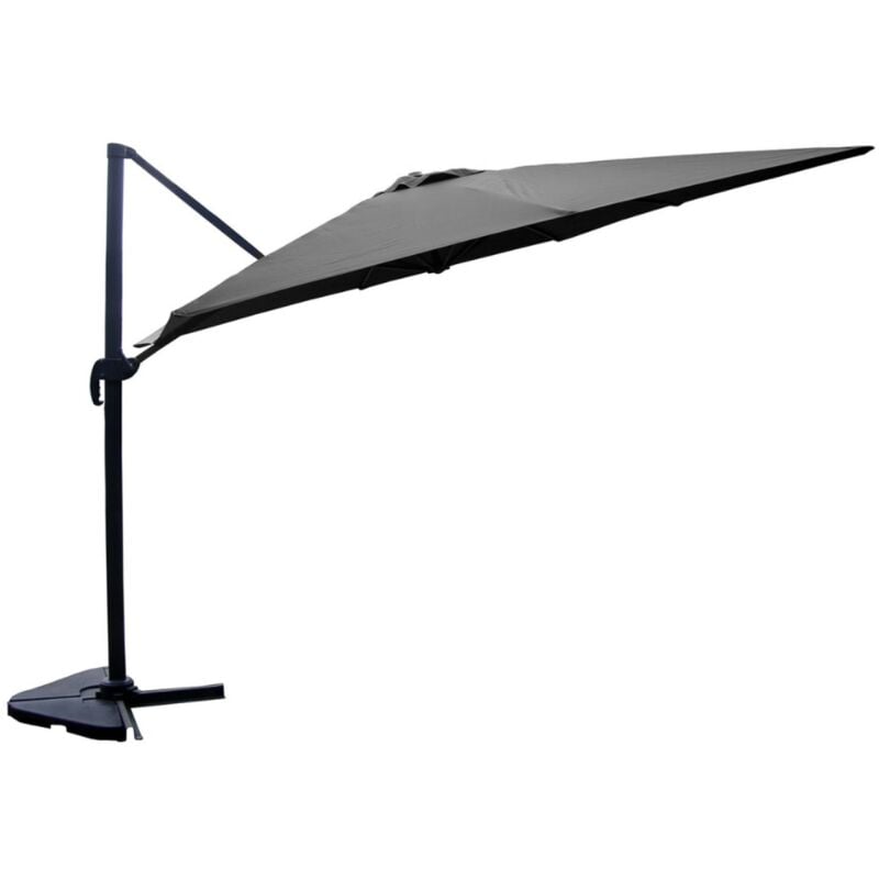 

Concept-usine - Cesare: Parasol excéntrica 3 x 4 m Gris - Gris