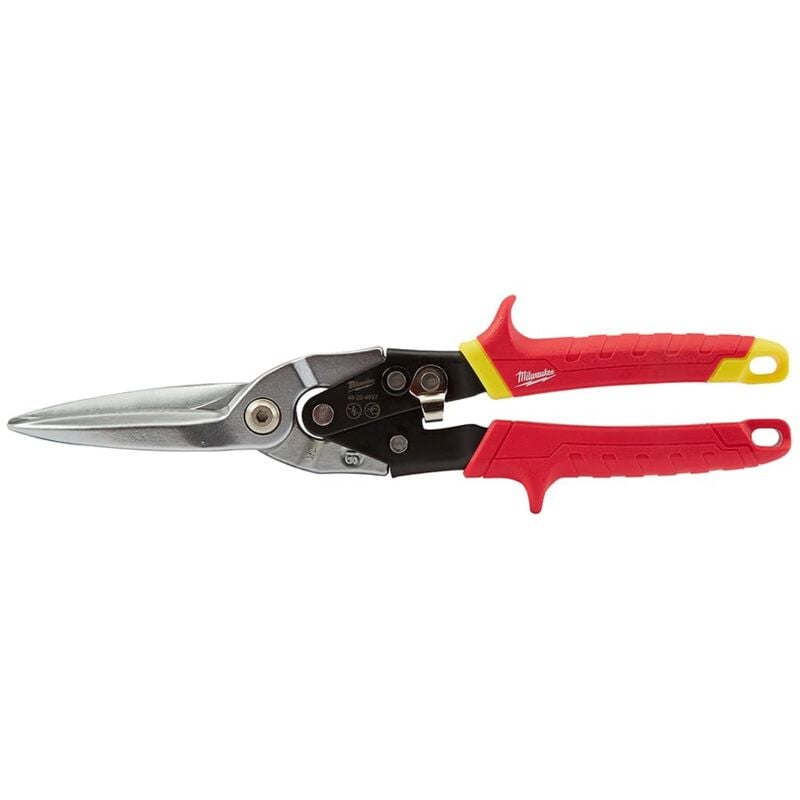 Image of Milwaukee - 48-22-4537 48224537 - Cesoie da aviazione extra lunghe con taglio dritto, colore: Rosso