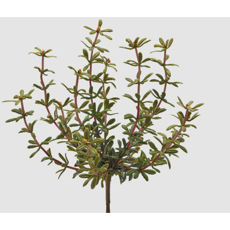 CESPUGLIO ARTIFICIALE DI PORTULACCA H27CM CON BACCHE ARANCIONI