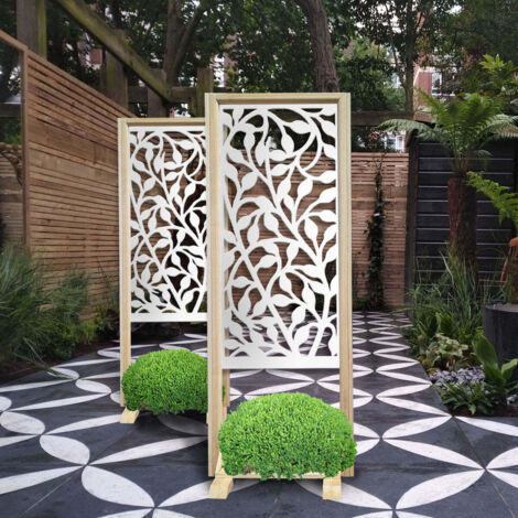 CESPUGLIO - Separè - Paravento modulabile - 70x190cm - in Legno e PVC - Colore: bianco