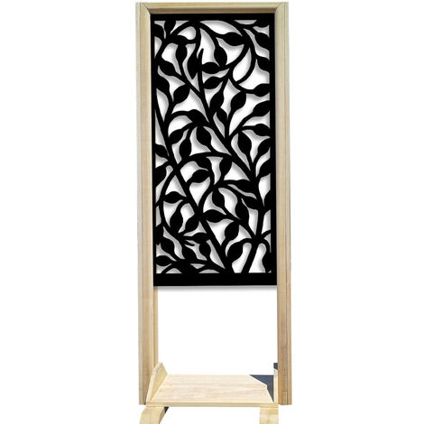 CESPUGLIO - Separè - Paravento modulabile - 70x190cm - in Legno e PVC  Nero