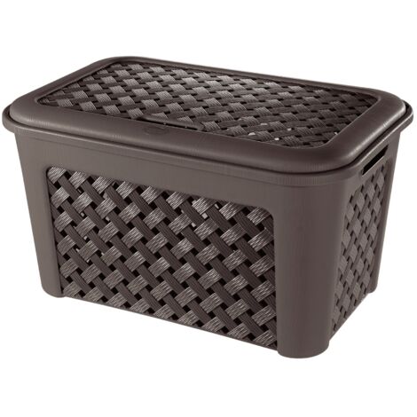 Cesta Arianna con tapa modelo Wengé