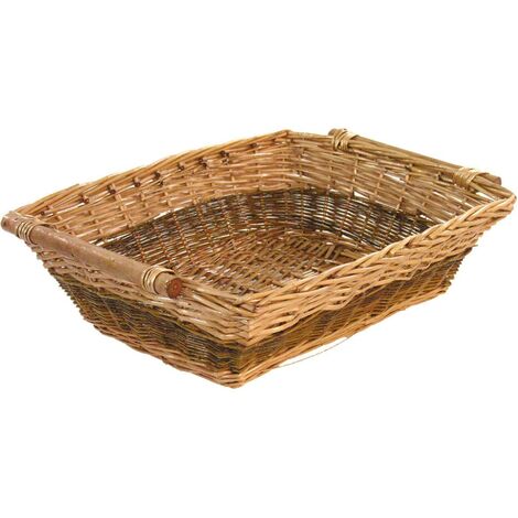 Cesta bassa grezza Rettangolare cm 58x48xh18