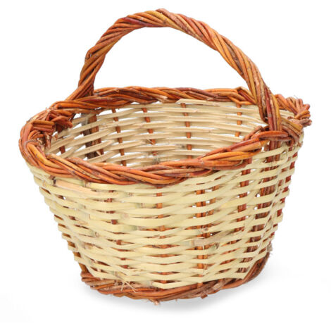 Cesta caña 30x22x15cm altura con asa 23cm