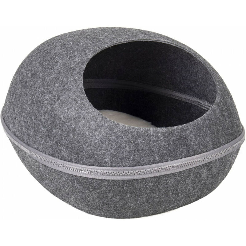 

Cesta Chizmo en fieltro gris. 39 x 48 x 24 cm. para gato.