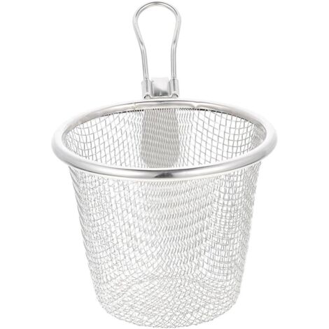 Cesta coladora para olla caliente, cesta para escurrir fideos - plateada