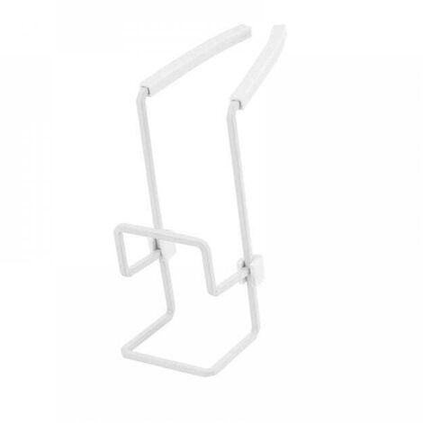 Cesta colgante blanca para esponjas de fregadero de cocina, estante de almacenamiento para grifo sin perforar, arte en hierro.