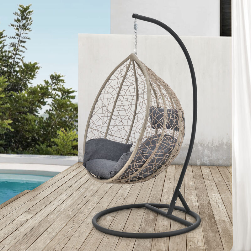 

Cesta Colgante Capileira - 195 x 105 cm - Sillón Silla Colgante - Hamaca con Cojines - máx. 150 kg - Uso en Interiores y Exteriores - Jardín