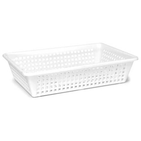 Cesta con agujeros blanca 50X34 h 11 2250M2 Giganpl