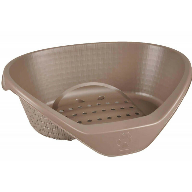 

Cesta de aspecto de ratán 60 x 44 x 21 cm H para la gama de perros Nido. Color topo.