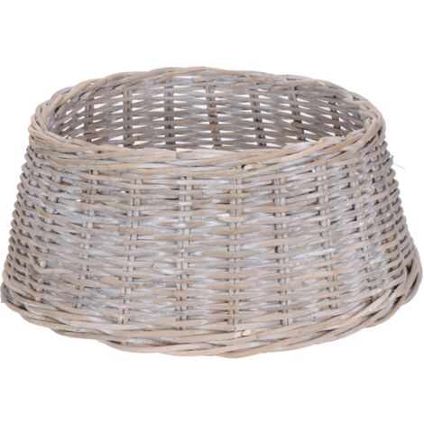 Cesta copri base per Albero di Natale sottoalbero in vimini Ø 60 cm -Beige