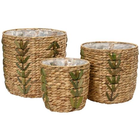 Cesta coprivaso grande naturale e verde