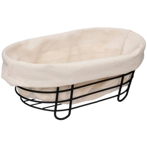 Cesta de acero 28cm beige negro - 5five