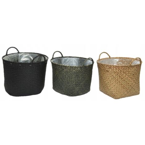 Cesta de almacenaje boho decorativa de 21 cm