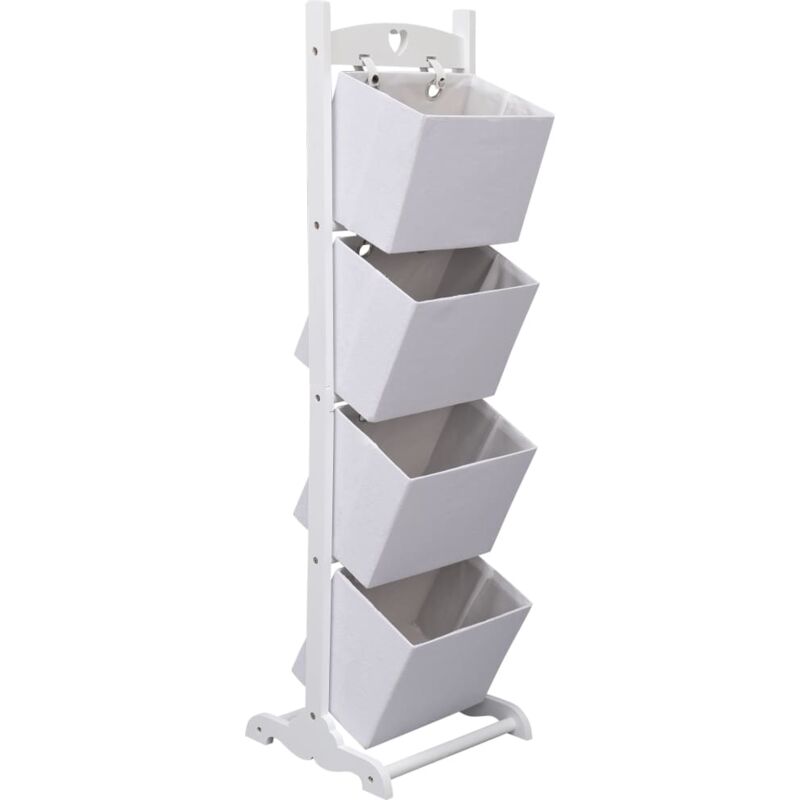 

Cestas de Almacenaje Madera de 4 Piezas Blanco 35x35x125 cm - Blanco - Vidaxl
