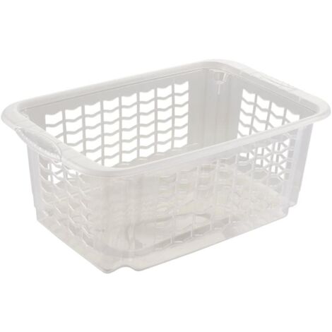 Cesta de almacenaje, Tamaño M, 40 x 25 x 15 cm, Fritz, Transparente neutro