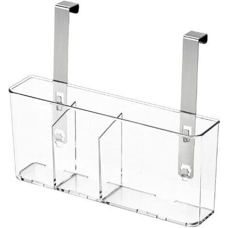 Cesta de almacenamiento para armario de cocina sobre la puerta, cesta organizadora de estante de almacenamiento para puerta de armario, solución de almacenamiento para cocina y baño