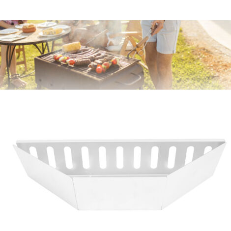 Cesta de aluminio para parrilla de carbón, 38,5 x 11 x 7,5 cm – Cesta para parrilla y barbacoa con accesorios portátiles.
