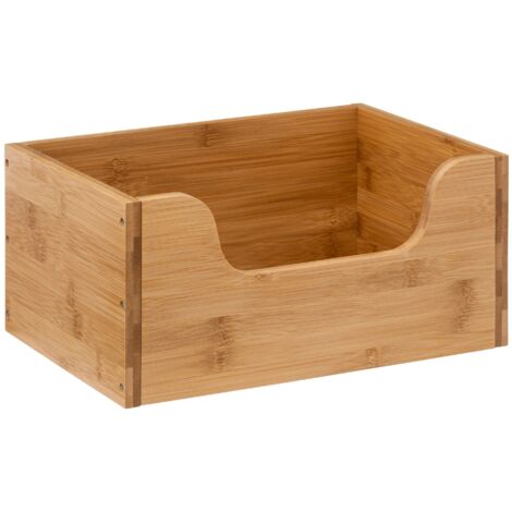 Cesta de bambú apilable pequeña