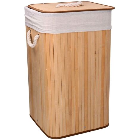 Cesta de bambú natural cm35x35h60
