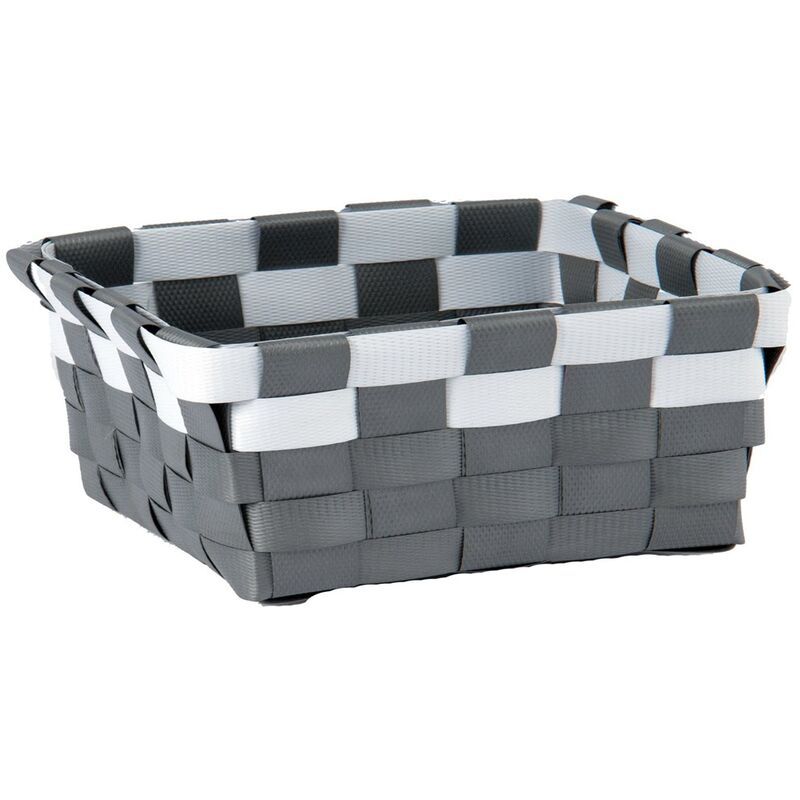 

Cesta 19 x 14 x 8 cm, Gris y Blanco . - MSV