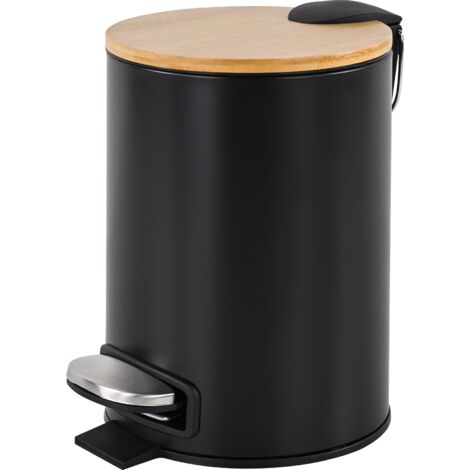 Cesta de baño Teesa de 3 L, acero inoxidable, negra