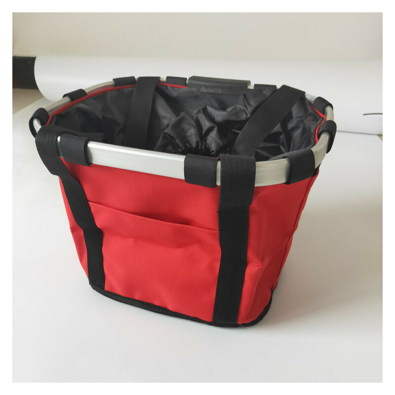 

Cesta de bicicleta plegable para manillar de bicicleta, cesta de liberación rápida, bolsa de transporte para perros y gatos, color rojo