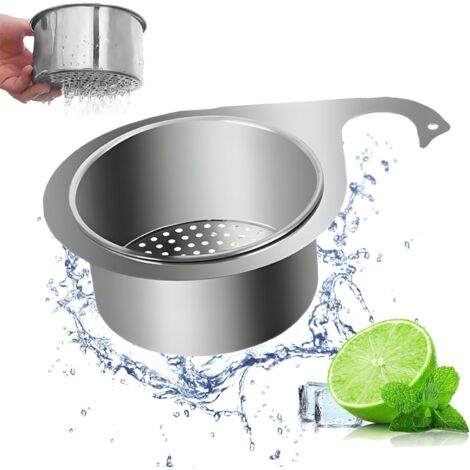 Cesta de drenaje multifuncional, cesta de filtro de fregadero, cesta de drenaje, filtro de fregadero de esquina, cesta de fregadero, para filtrar desechos de cocina y lavar verduras y frutas/pequeñas
