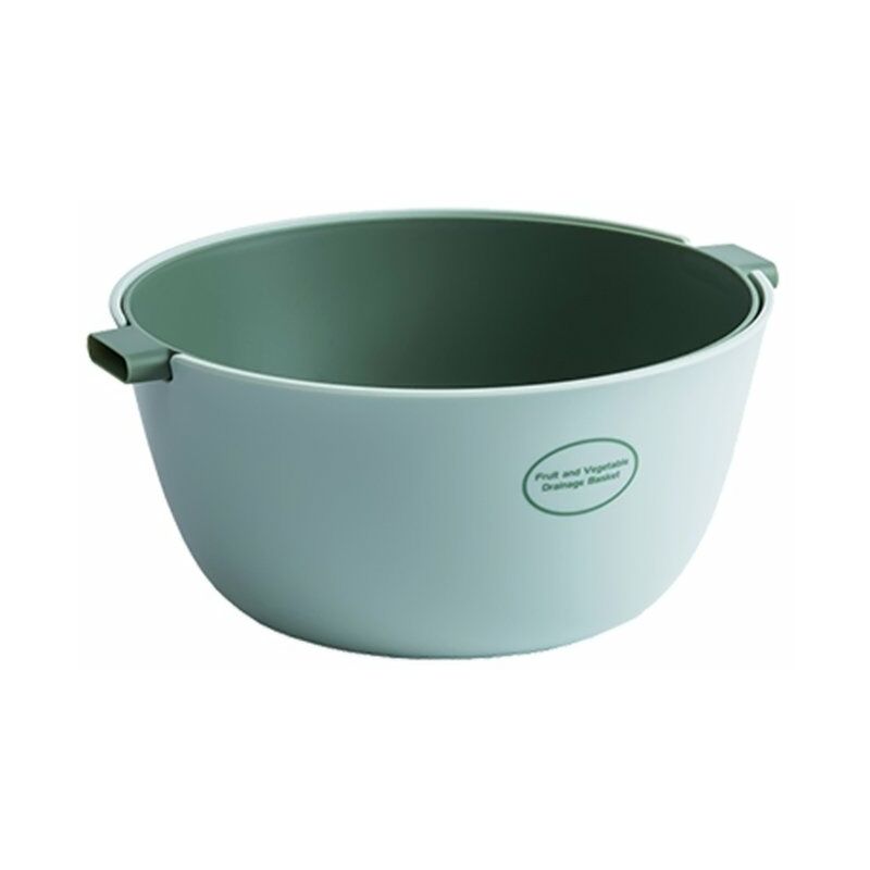 

Cesta de drenaje verduras, fideos de frutas, lavado, colador de cocina multifuncion, cesta de drenaje de cocina desmontable,Verde, forma de O - Wuming