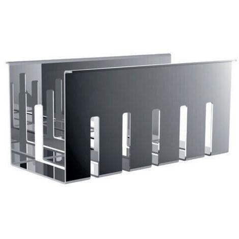 Cesta de emco liaison rectangular para barandilla, alta, cromada,