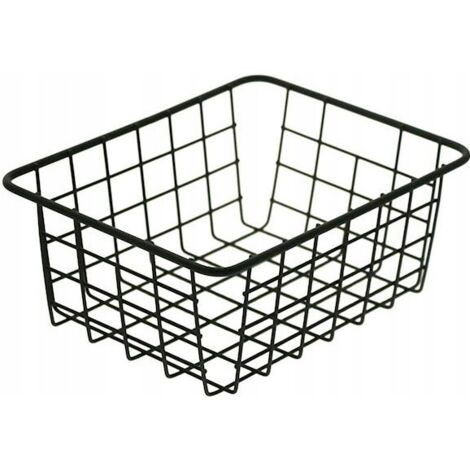 CESTA DE FRUTA DECORATIVA DE METAL DE ALAMBRE NEGRO