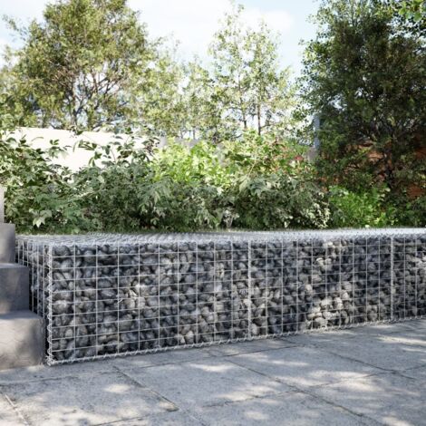 Cesta de gaviones con cubierta hierro galvanizado 200x100x50 cm