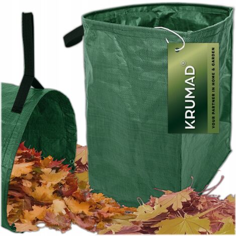 CESTA DE JARDÍN PLEGABLE PARA HOJAS, CÉSPED Y RAMAS, CAPACIDAD 200 L