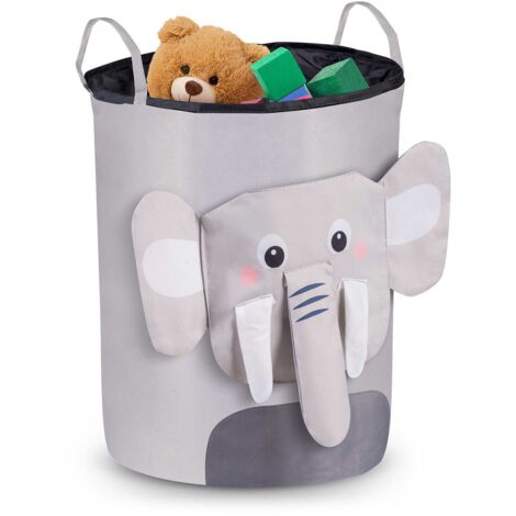 Cesta de juguetes Nukido - elefante gris
