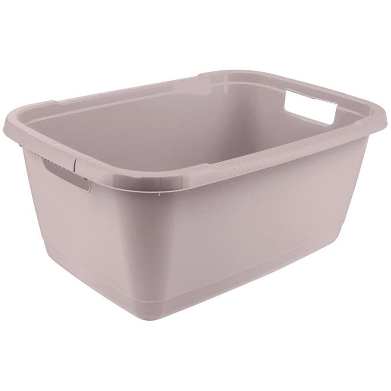 

Cesta de la Colada, Plástico, sólido, 52 l, Aenna, Gris, 65x44x28 cm.